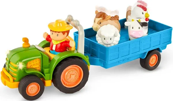 Tractor with 7 Pieces Lights and Sounds, Toddler and Preschool Toys