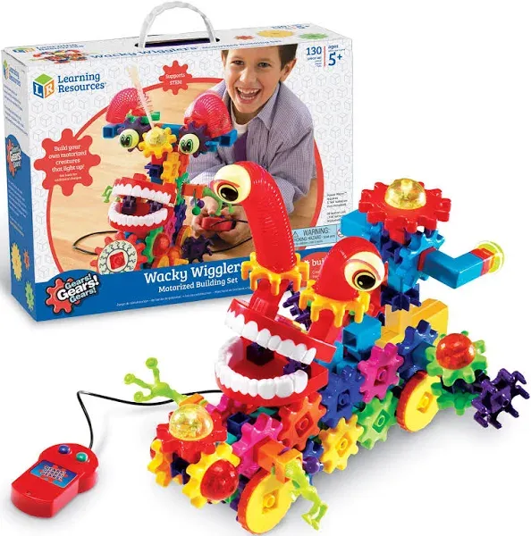 Wacky Wigglers Motorized Building Set Student Learning Gears Gears Gears 130 Pc