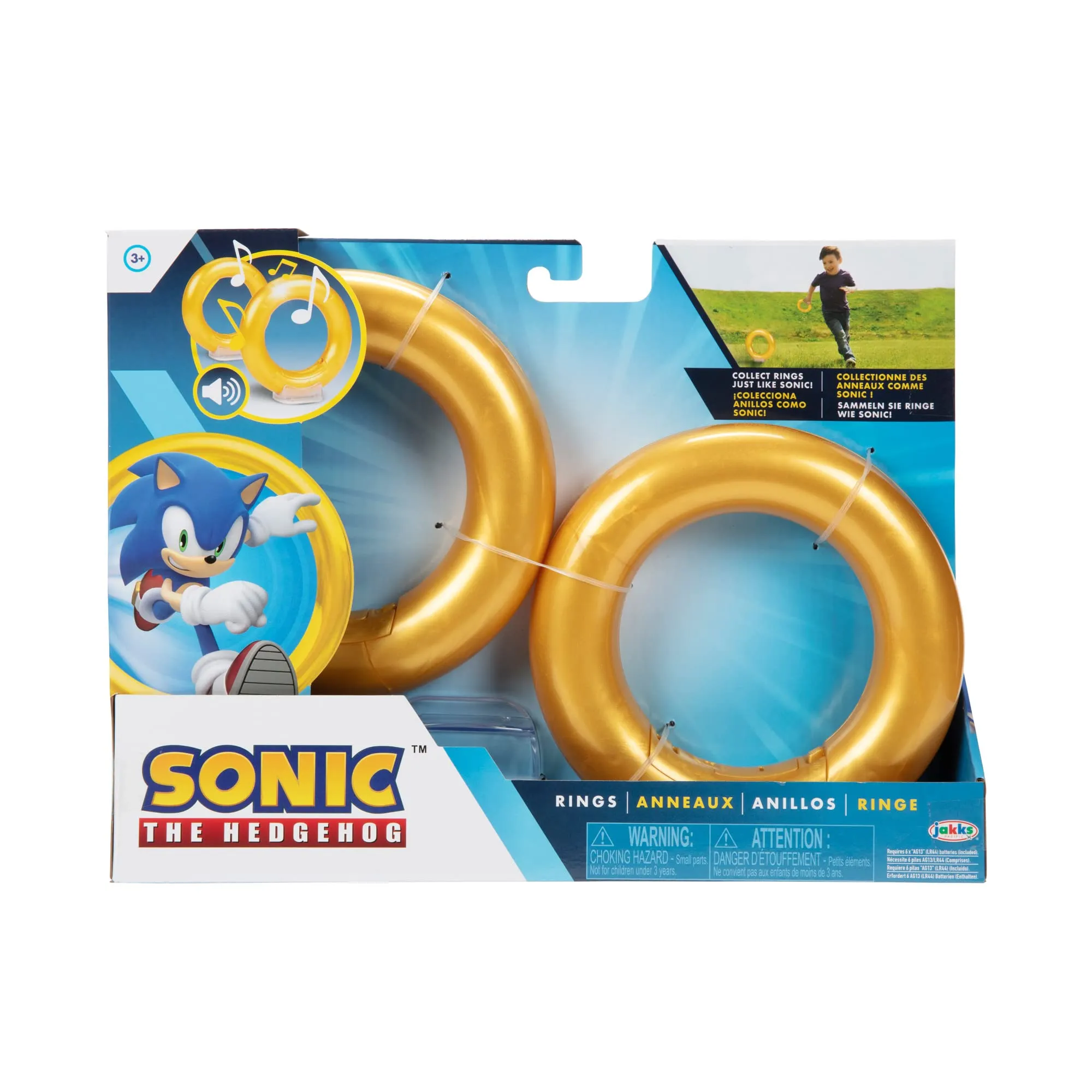 Rings 2-Pack Motion Activated Sounds from Video Game, Role Play Rings Games for