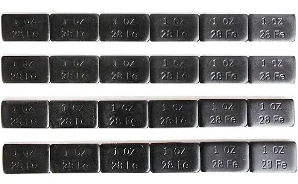 ACCRETION 1 Oz Black Adhesive Backed Wheel Weights (24 Oz Pack)