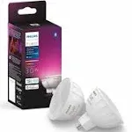 Philips Hue White and Color Ambiance MR16 Smart LED Light Bulb 2-Pack