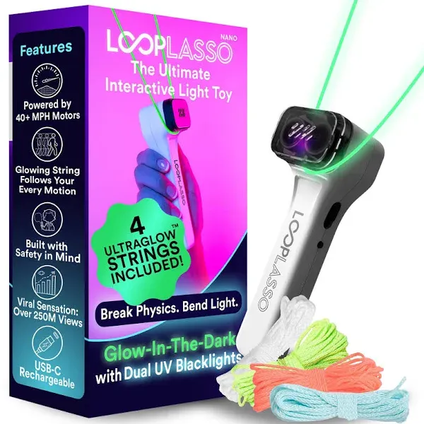 Loop Lasso Nano The Original Glow-in-the-Dark String shooter Toy