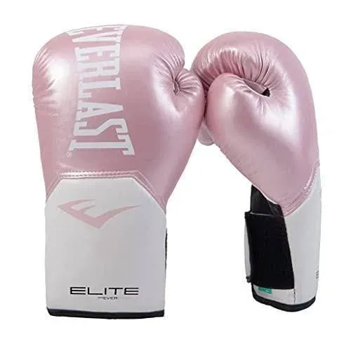 Everlast Elite Pro Style Training Gloves Pink/White 8 oz