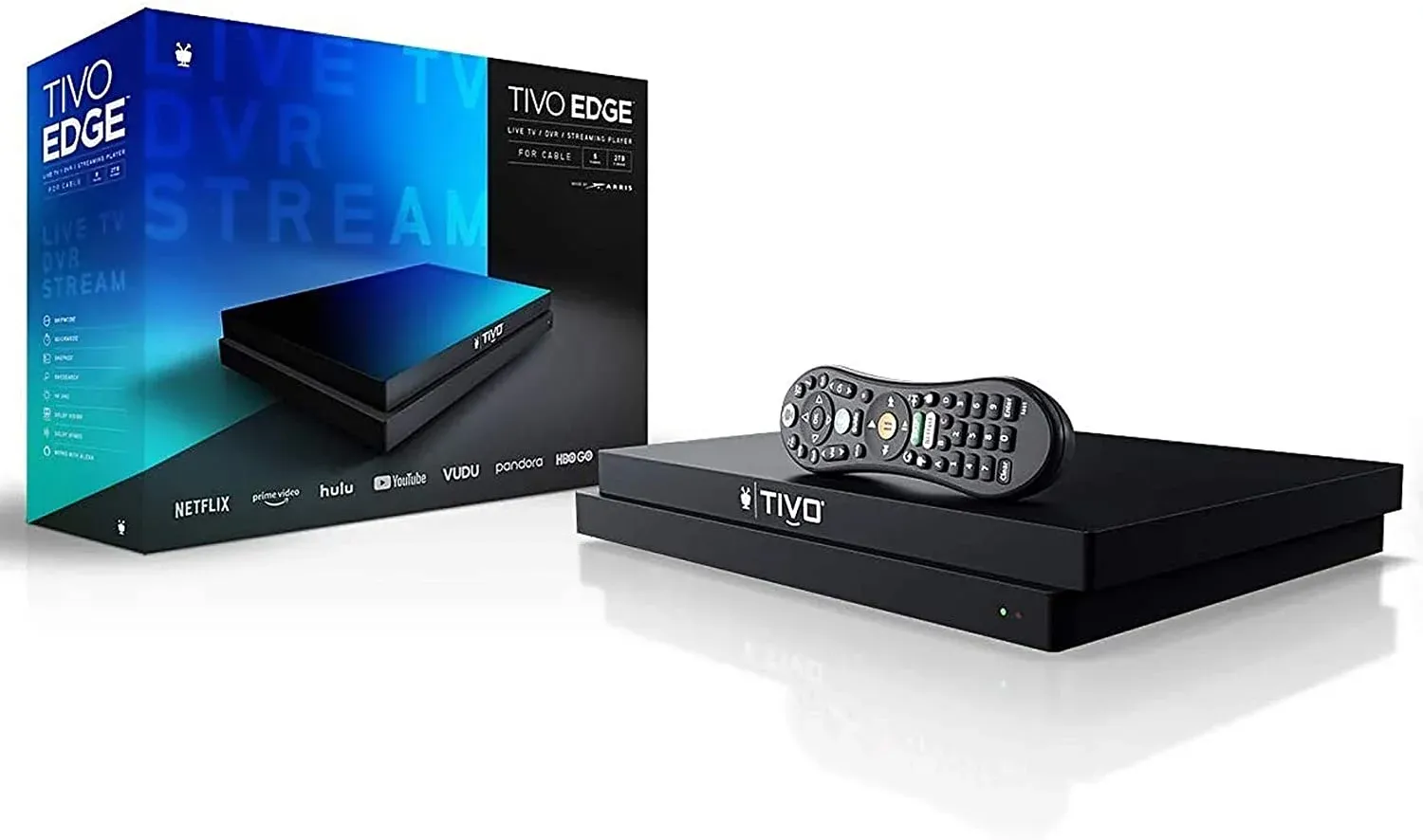 Used TiVo Edge for Cable 4K UHD  Black (RD6E20) NOT LIFETIME