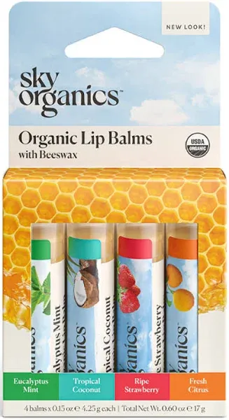 Sky Organics Organic Beeswax Lip Balms