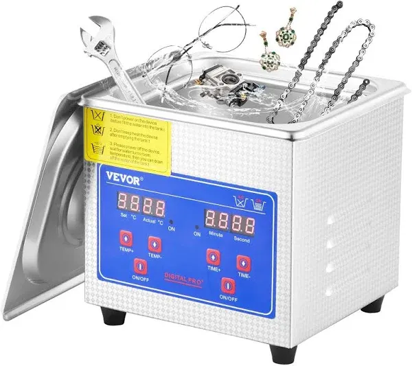 VEVOR 15L Ultrasonic Cleaner with Digital Timer&Heater Professional Ultrasonic Cleaner 40kHz Advanced Ultrasonic Cleaner 110V for Wrench Screwdriver