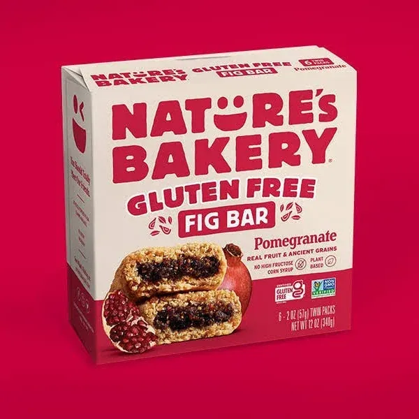 Natures Bakery Gluten Free Pomegranate Fig Bar -- 84 per case.