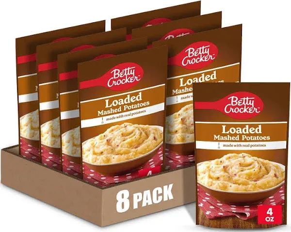 Betty Crocker Loaded Mashed Potatoes, 4 ounces (Pack of 8)