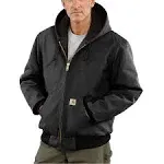 Carhartt Men's Quilted Flannel-Lined Duck Active Jacket Black