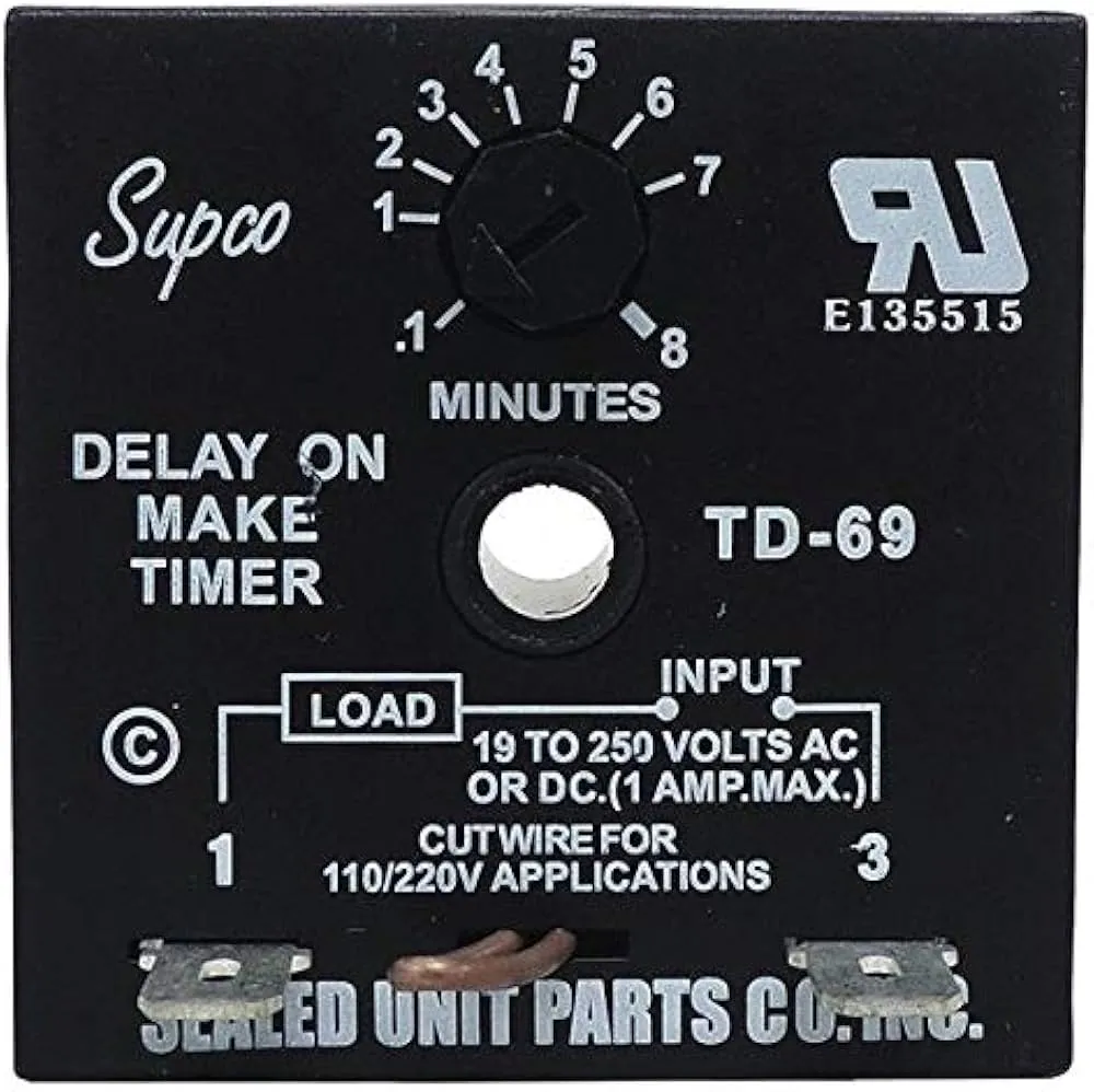 Supco TD69 Time Delay Break Compressor Protector