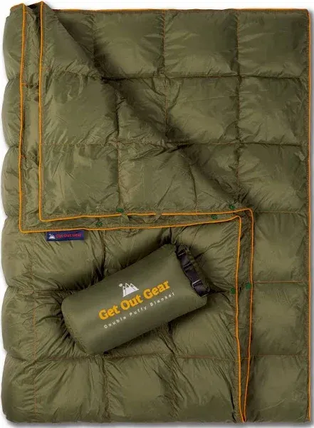 Double Puffy Camping Blanket - Extra Puffy, Packable, Lightweight and Warm | ...