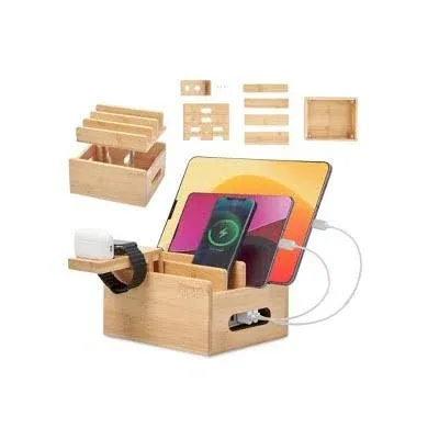 Prosumer's Choice Bamboo Charging Station Organizer