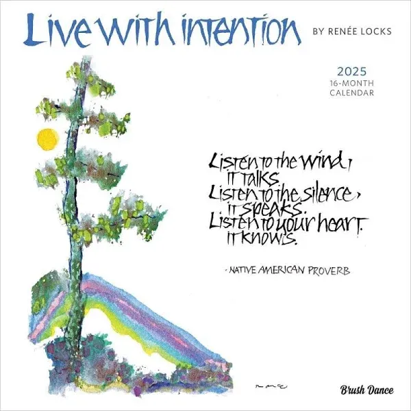 Live with Intention 2025 Square Wall Calendar