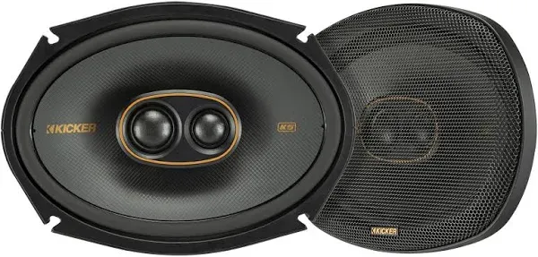 Kicker 51KSC69304 6x9&#034; 3-Way Speakers with Tweeters, 4-Ohm, Pair