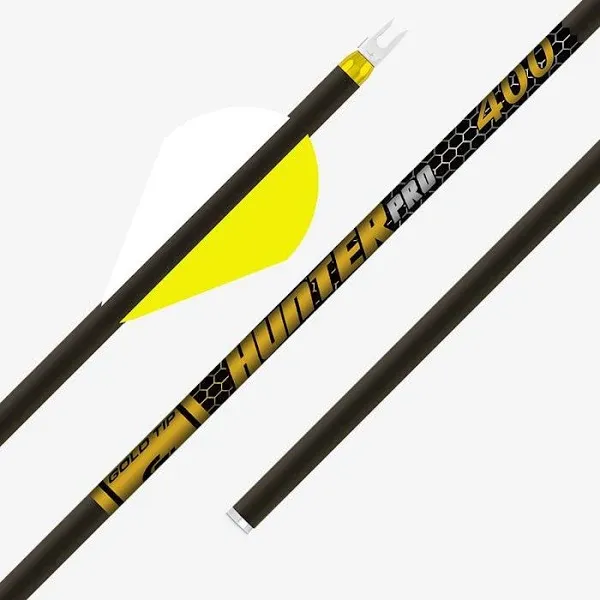 Gold Tip Hunter Pro 400 Arrows with 2-Inch Raptor Vanes