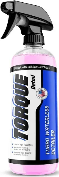 Torque Detail Ceramic Waterless Wash & Quick Detailer - Anti-Static Waterless Car Wash & Quick Detailer - High Gloss Formula, Enhances Shine of Top Coat Wax or Ceramic Coating (16 fl. oz)