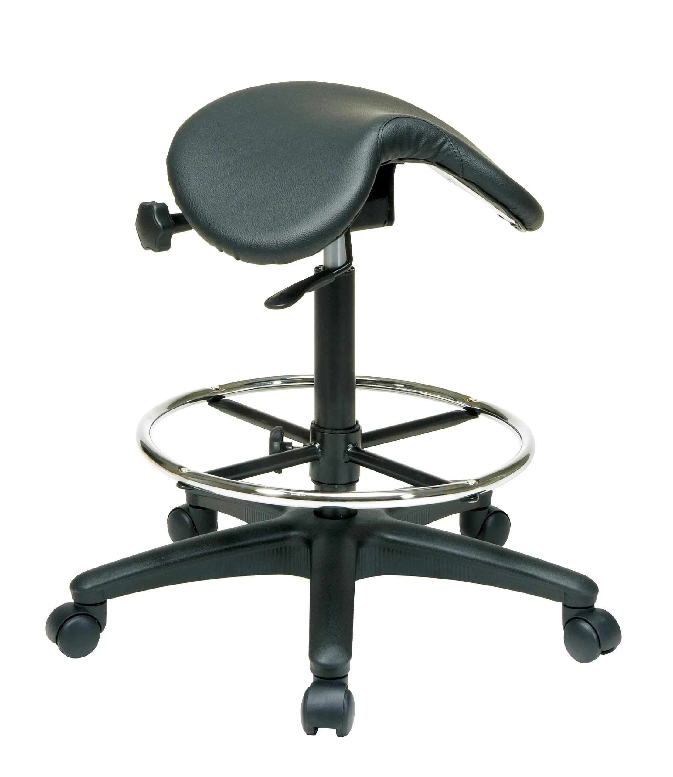 Office Star Backless Drafting Stool with Saddle Seat