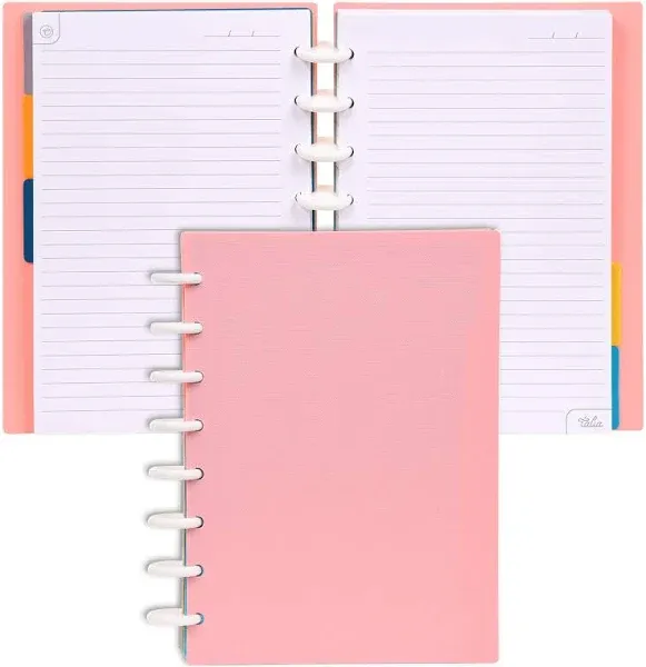 Talia Discbound Notebooks, Planner, Customizable, (Salmon, Letter (8.5in x 11in))