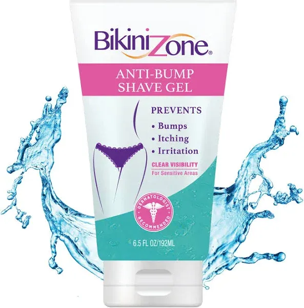 Bikini Zone Anti-Bump Shave Gel for Sensitive Areas, 6.5 Oz, 1 Pack