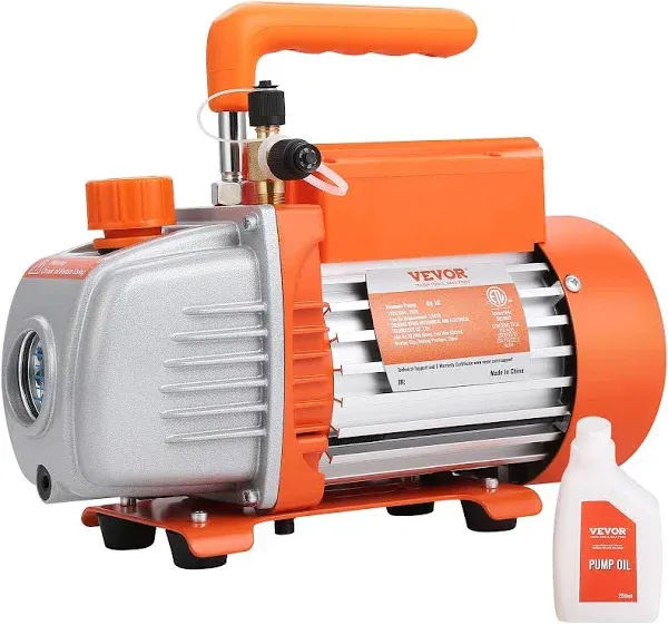 VEVOR Stage Vacuum Pump 3.5 CFM AC Vacuum Pump