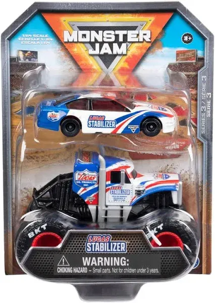 MONSTER JAM 1:64  LUCAS STABILIZER TRUCK &amp; CAR  Walmart Exclusive 😱👀🔥