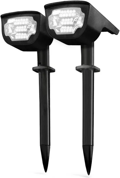 Bell &amp; Howell Black Solar Powered 0.5 W LED Garden Light 2 pk