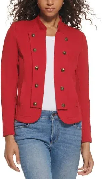 New Military Band Jacket Chili Pepper Red Tommy Hilfiger