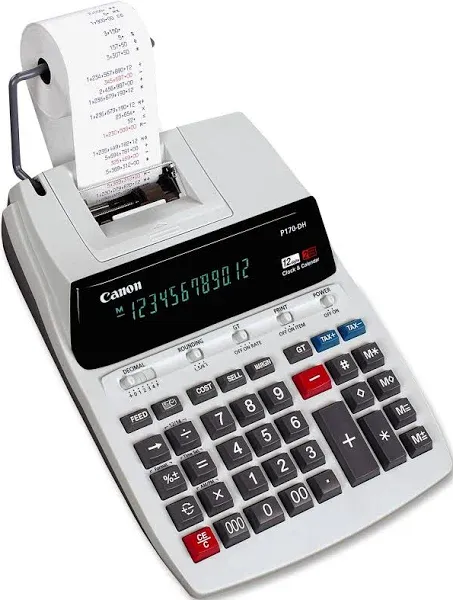 Canon P200 Printing Calculator, Clock, and Calendar. Works. Print not tested