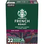 Starbucks French Roast Coffee K-Cup Pods 22 ct