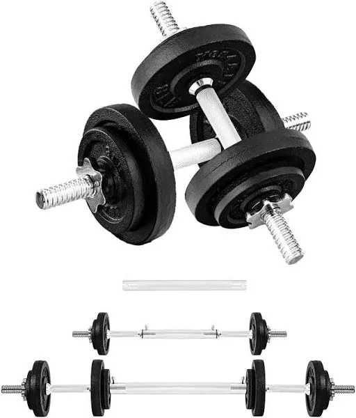 Yes4All Adjustable Dumbbell Set with Weight Plates Star Lock Collars/Connector