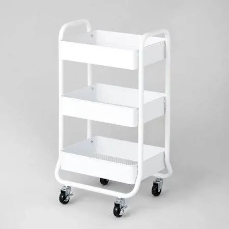 Brightroom - 3 Tier Metal Utility Cart White