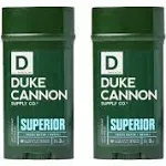 Duke Cannon Supply Co. Anti-Perspirant Deodorant for Men 3 oz. Superior, 2 Pack - Unique Masculine Scent, Odor Control & Soothe Skin