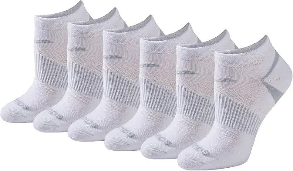 Saucony Women's RunDry Performance Selective Cushion Socks, Available in S-L (6, 12 Pairs )