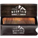 Hair Comb - Wood with Anti-Static & No Snag with Fine and Medium Tooth for Head Hair, Beard, Mustache with Premium Carrying Pouch in Design in Gift Box