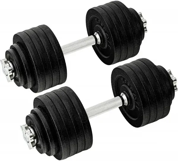 Yes4All Adjustable Dumbbell Set with Weight Plates, Star Lock Collars/Connector