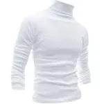 Men Slim Fit Lightweight Long Sleeve Pullover Top Turtleneck T-Shirt