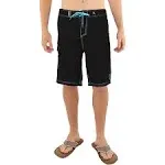 Hurley Men's One and Only 22 inch Boardshort, Black/Cyan, 30