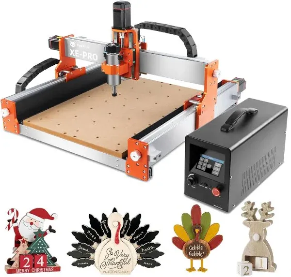 FoxAlien CNC Router Machine XE-PRO with Ball Screws, 400W Spindle 3-Axis Engraving Milling Machine for Wood Aluminum Cutting Upgradable to Linear Rails