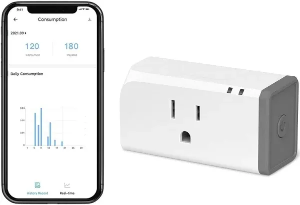 SONOFF S31 WiFi Smart Plug with Energy Monitoring, 15A Smart Outlet Socket ETL Certified, Work with Alexa & Google Home, IFTTT Supporting, 2.4 Ghz WiFi Only (1-Pack)