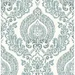 NuWallpaper Kensington Damask Blue Peel & Stick Wallpaper