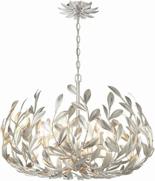 Crystorama Broche 6 Light Antique Chandelier