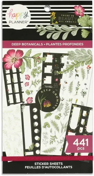 Happy Planner Deep Botanicals Value Pack Stickers 441ct