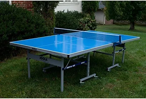 JOOLA NOVA - Outdoor Table Tennis Table with Waterproof Net Set - Quick Assembly - All Weather Aluminum Composite Outdoor Ping Pong Table - Tournament Quality - Indoor & Outdoor Compatible