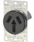 Leviton Flush Mount Receptacle - 50 Amp - Black