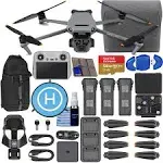 DJI Mavic 3 Pro Fly More Combo with DJI RC (Screen Remote Controller) Triple-Camera Drone with Hasselblad Camera, Bundle with 3 Batteries, 128GB