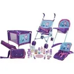 509 Crew Mermaid 21 Piece Set: Doll Stroll n Play & Care Set - Includes Stroller, Car Seat, Highchair, Play Yard, 15 Piece Accessories, & Diaper Bag/Handbag, Kids Pretend Play Ages 3+ (T818028)