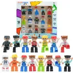 3 inch, Playmags Magnetic Figures Community Set of 15 Pieces