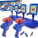 BAODLON Digital Shooting Targets with Foam Dart Toy Gun, Electronic Scoring Auto Reset 4 Targets, Shooting Game Toys Gifts for Age of 5, 6, 7, 8, 9, 10+ Years Old Kids, Boys, Compatible with 2 Toy Gun