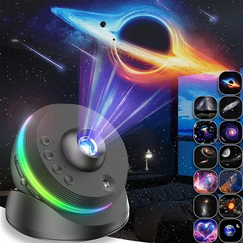 Galaxy Projector 13-in-1 Meteor HD Planetarium 360° Rotating Star Projector with ...