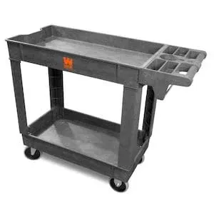 WEN 500-Pound Capacity 40 by 17-Inch Two-Shelf Service Utility Cart